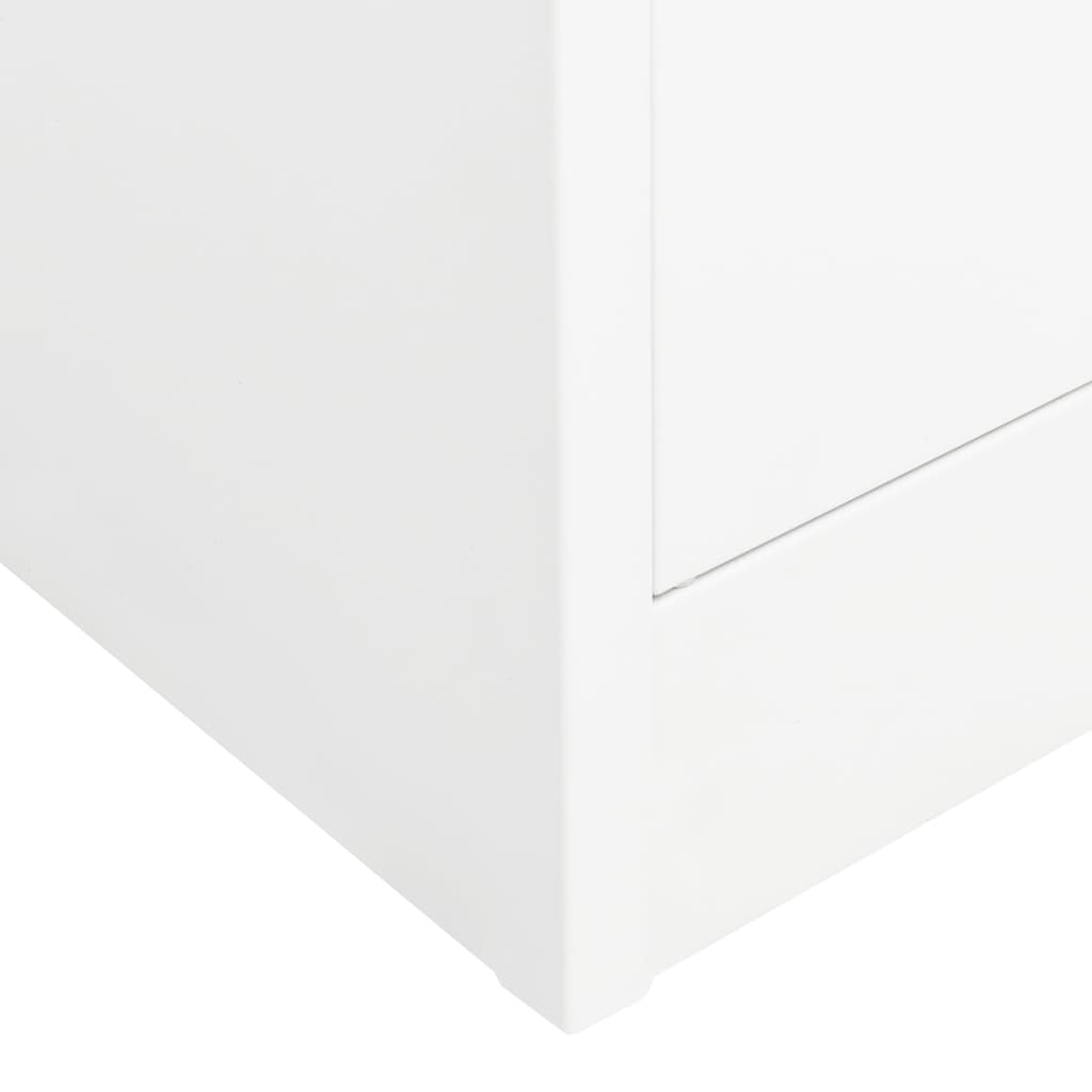 Fehér acél ruhásszekrény 80 x 50 x 180 cm 