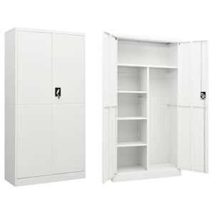 vidaXL lukustatav hoiukapp, valge, 90 x 40 x 180 cm, teras