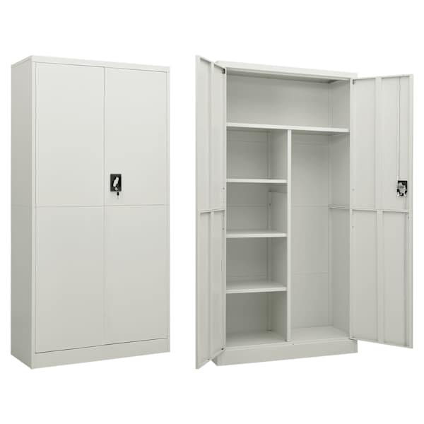 vidaXL lukustatav hoiukapp, helehall, 90 x 40 x 180 cm, teras