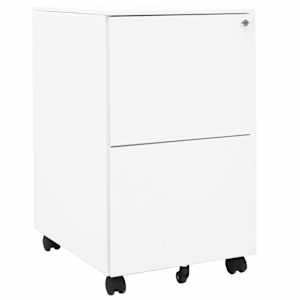 vidaXL mobiilne kontorikapp, valge, 39 x 45 x 67 cm, teras