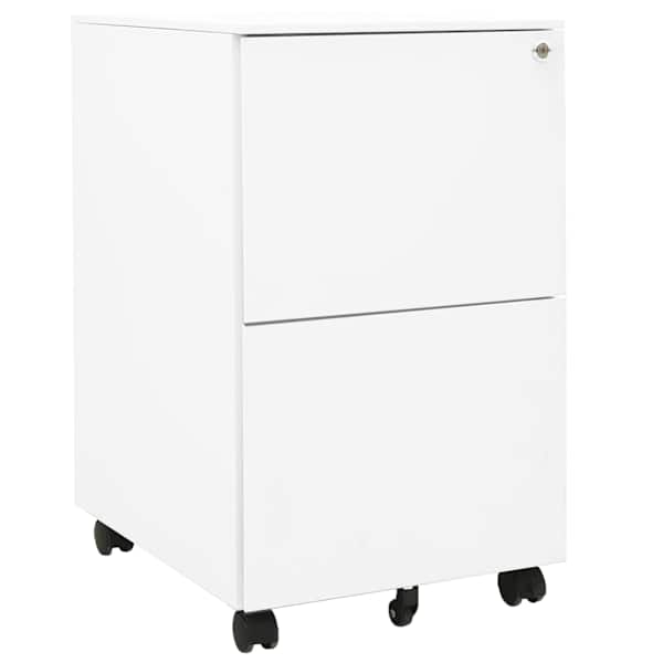 vidaXL mobiilne kontorikapp, valge, 39 x 45 x 67 cm, teras