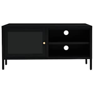 TV stolek černý 90 x 30 x 44 cm ocel a sklo - obrázek 3