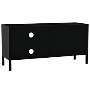 TV stolek černý 90 x 30 x 44 cm ocel a sklo - obrázek 5