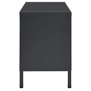 TV stolek antracitový 90 x 30 x 44 cm ocel a sklo - obrázek 4