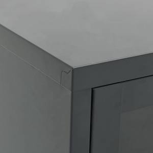 TV stolek antracitový 90 x 30 x 44 cm ocel a sklo - obrázek 8
