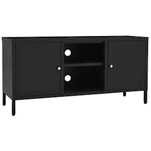 TV stolek černý 105 x 35 x 52 cm ocel a sklo - obrázek 2