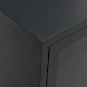 TV stolek černý 105 x 35 x 52 cm ocel a sklo - obrázek 8