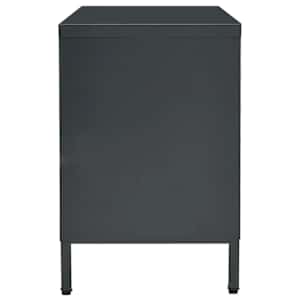 TV stolek antracitový 105 x 35 x 52 cm ocel a sklo - obrázek 4