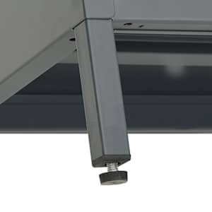 TV stolek antracitový 105 x 35 x 52 cm ocel a sklo - obrázek 9