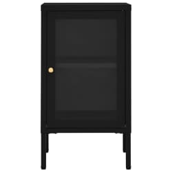 vidaXL Senkki musta 38x35x70 cm ter&auml;s ja lasi