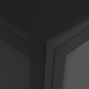 Příborník černý 105 x 35 x 70 cm ocel a sklo - obrázek 8