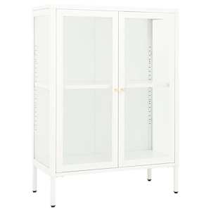 vidaXL puhvetkapp, valge, 75 x 35 x105 cm, teras ja klaas