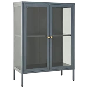 vidaXL puhvetkapp, antratsiit, 75 x 35 x105 cm, teras ja klaas