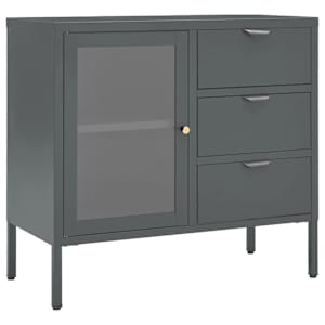 vidaXL puhvetkapp, antratsiit, 75 x 35 x 70 cm, teras ja klaas