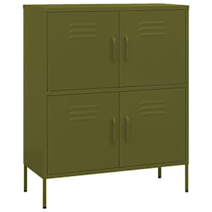 vidaXL hoiukapp, oliivroheline, 80 x 35 x 101,5 cm, teras