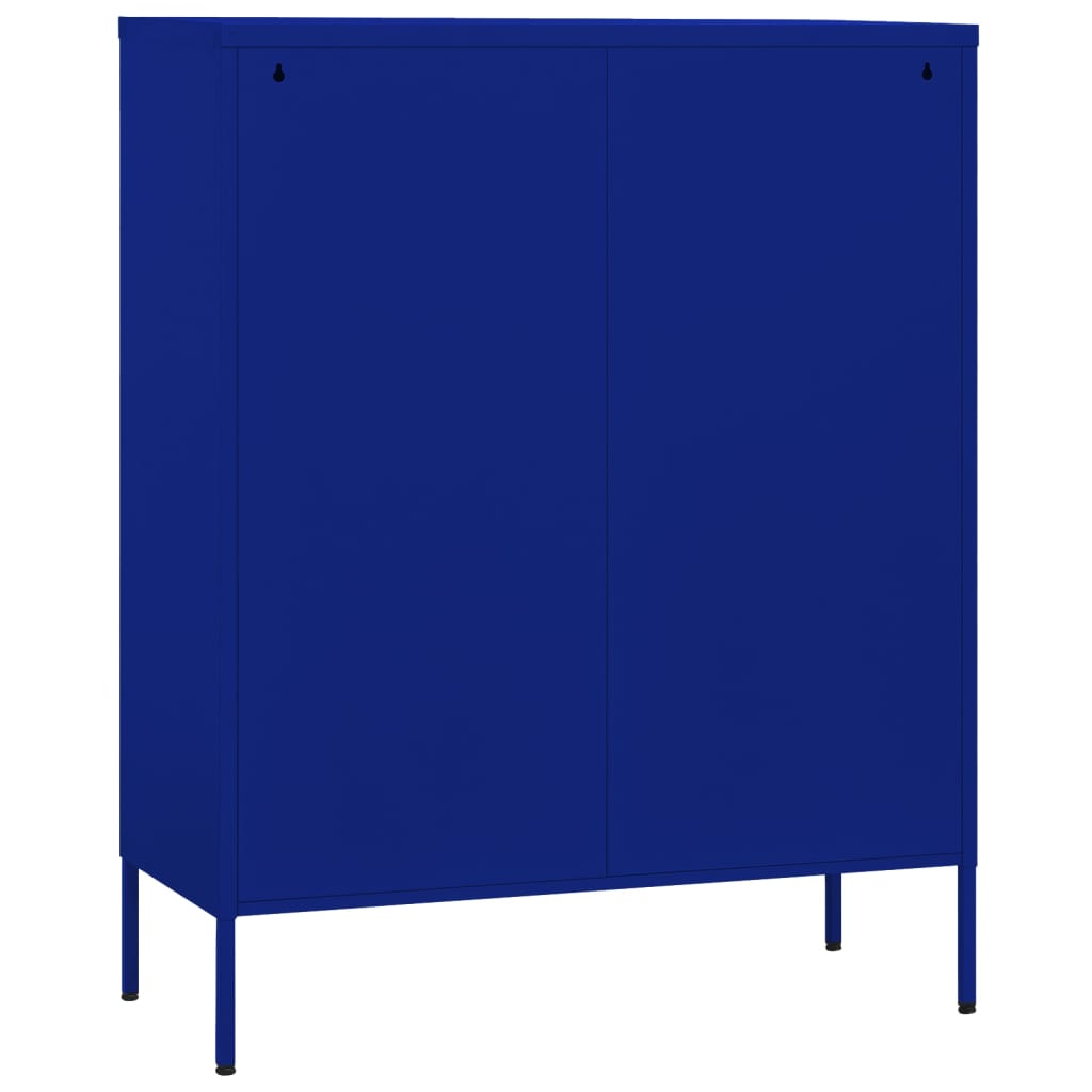 imagem de vidaXL Armário de arrumação aço 80x35x101,5 cm azul-marinho6