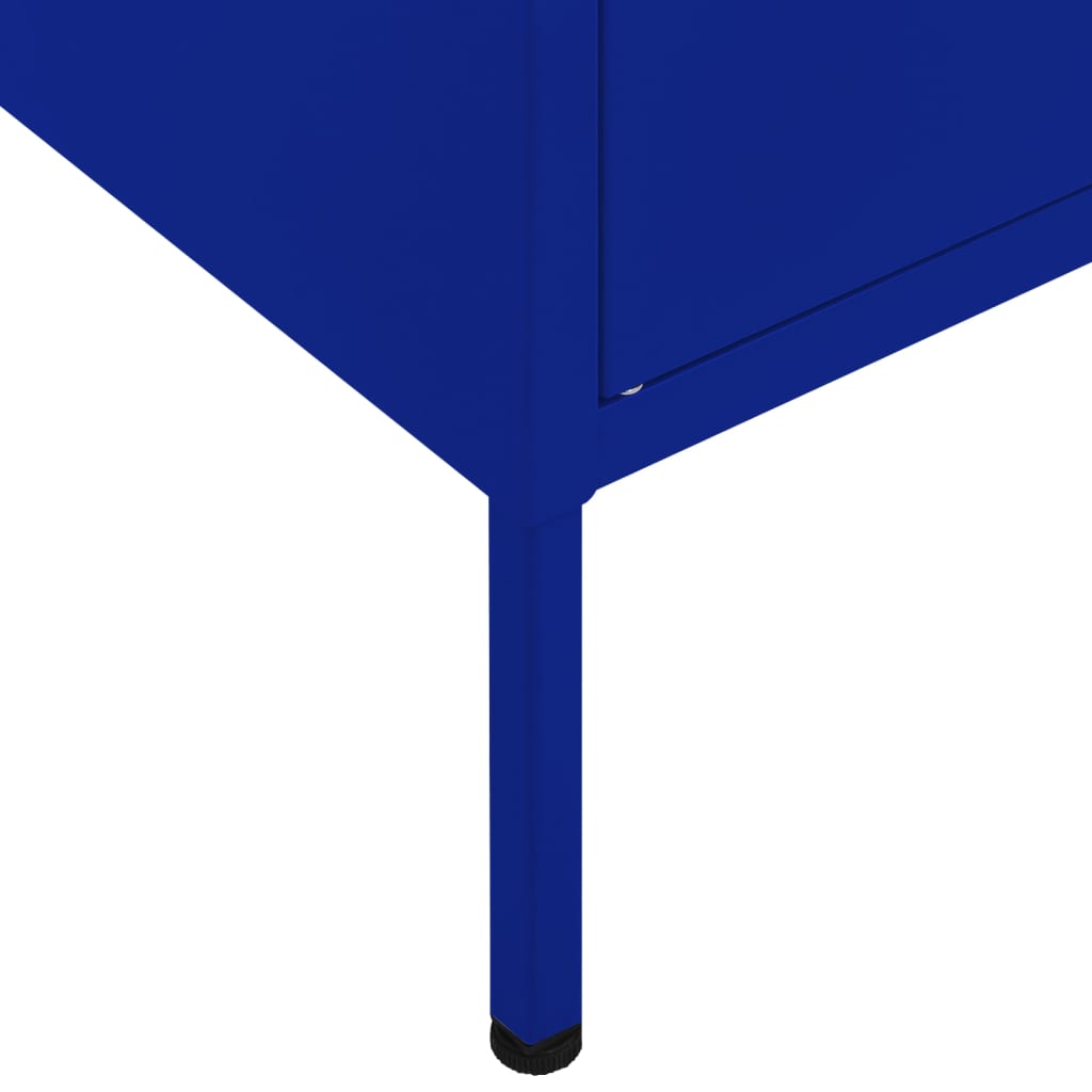 imagem de vidaXL Armário de arrumação aço 80x35x101,5 cm azul-marinho9