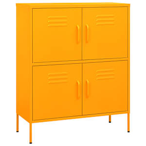 vidaXL hoiukapp, sinepikollane, 80 x 35 x 101,5 cm, teras