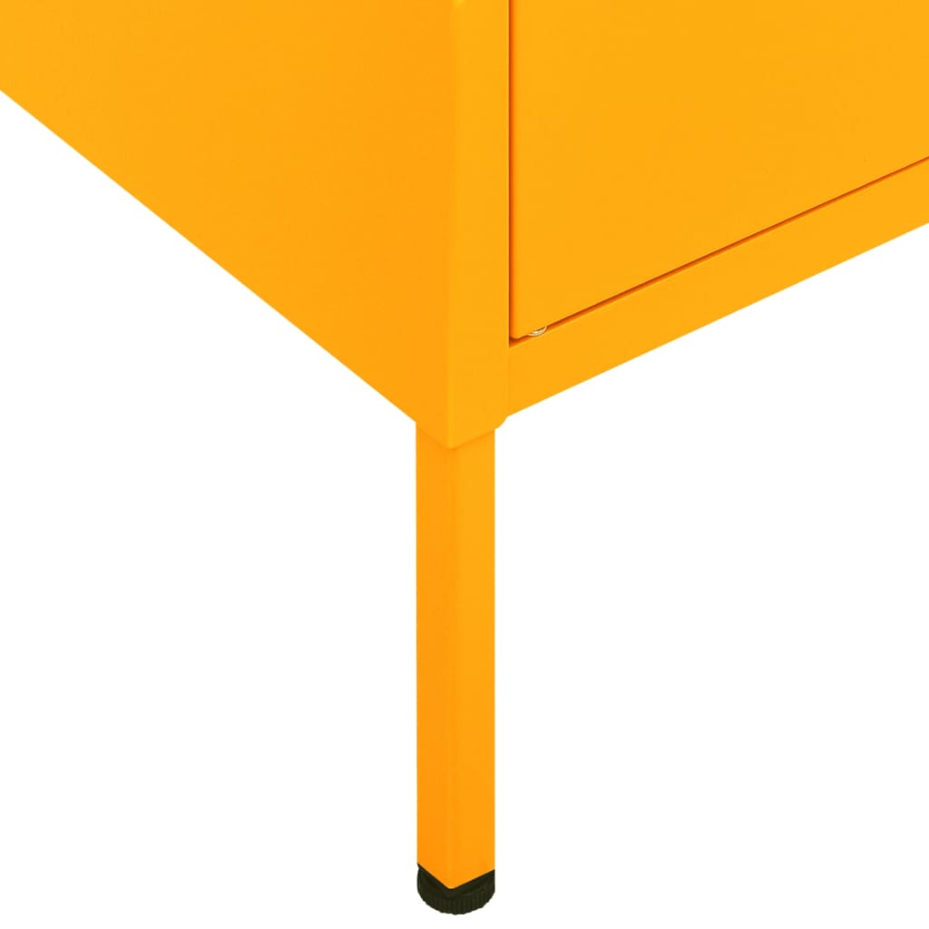 imagem de vidaXL Armário de arrumação aço 80x35x101,5 cm amarelo mostarda9