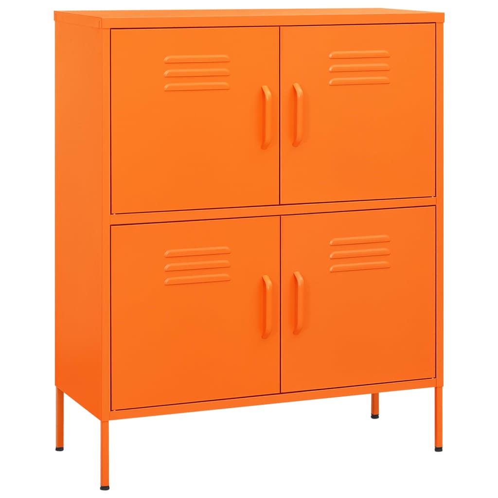 Image of vidaXL Storage Cabinet Orange 80x35x101.5 cm Steel