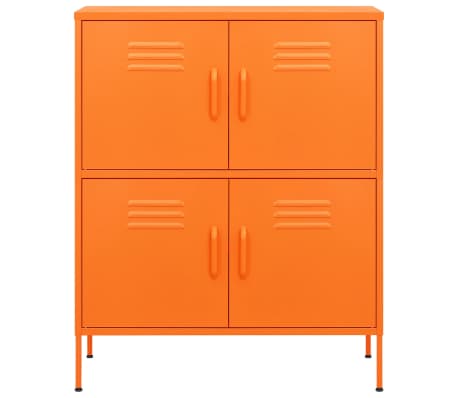 vidaXL Opbergkast 80x35x101,5 cm staal oranje