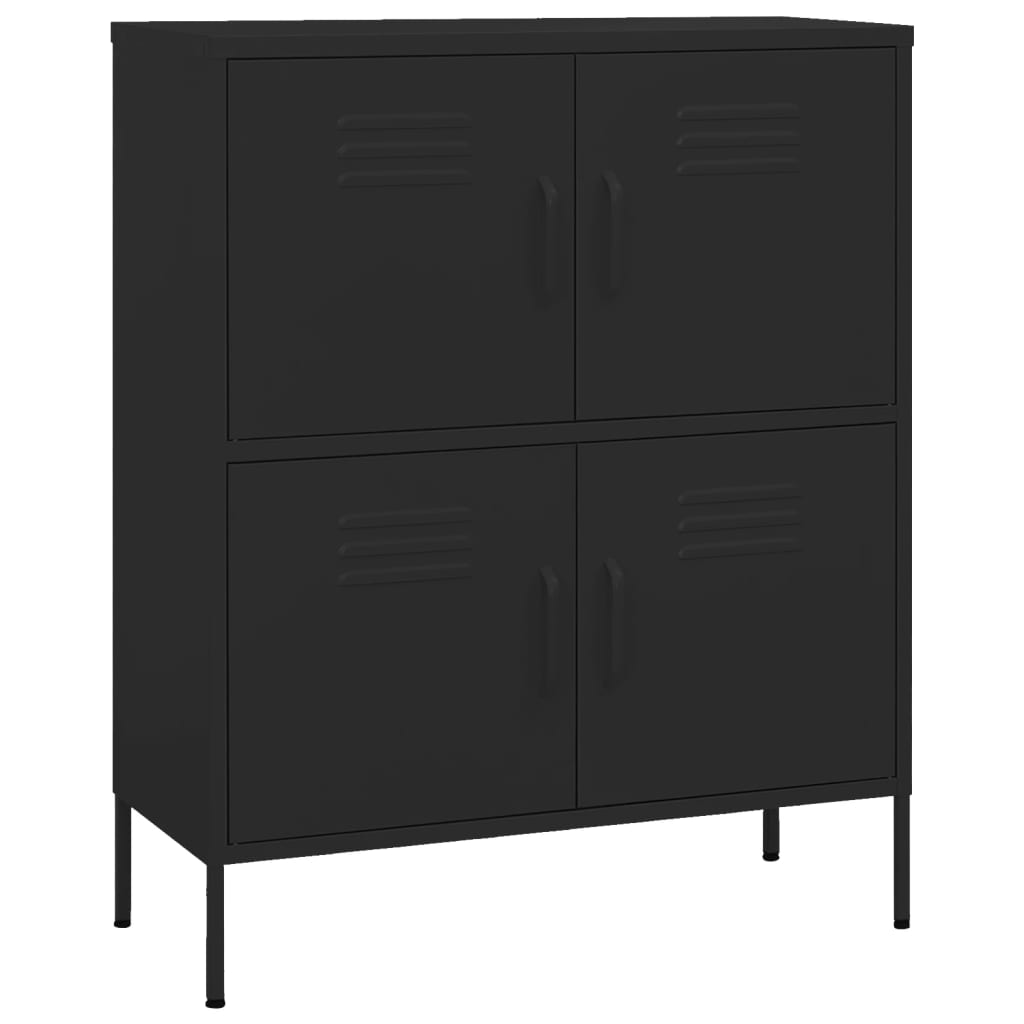 VidaXL Armoire De Rangement Noir 80x35x101,5 Cm Acier