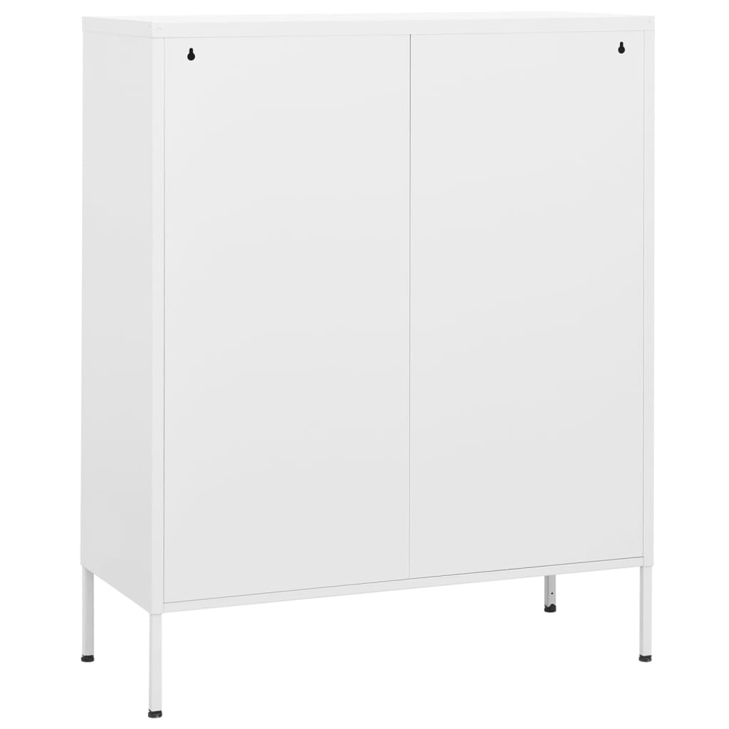 imagem de vidaXL Armário de arrumação aço 80x35x101,5 cm branco6