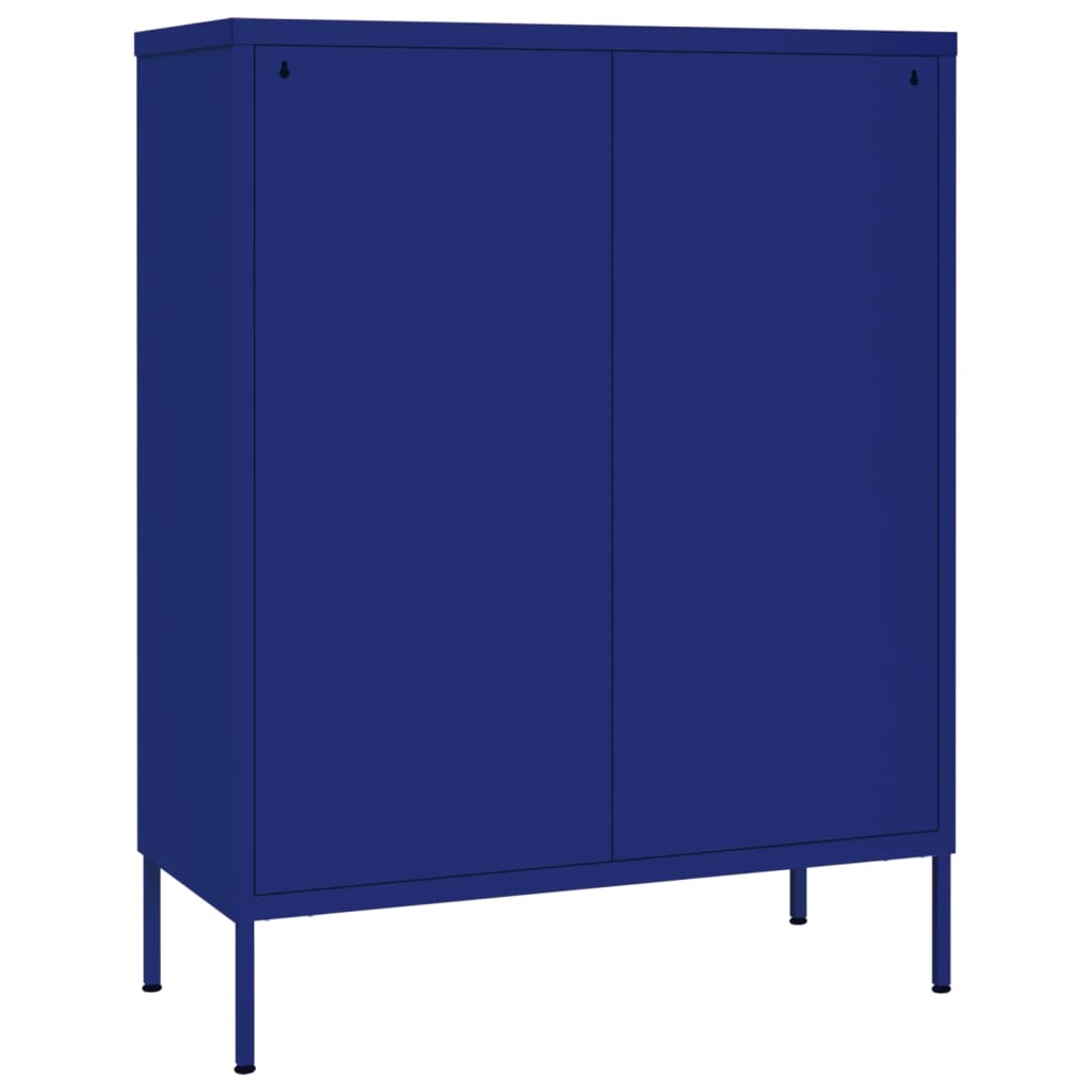 imagem de vidaXL Armário com gavetas aço 80x35x101,5 cm azul-marinho6