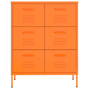 Zásuvková skříň oranžová 80 x 35 x 101,5 cm ocel - obrázek 3