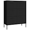 vidaXL kummut, must, 80 x 35 x 101,5 cm, teras