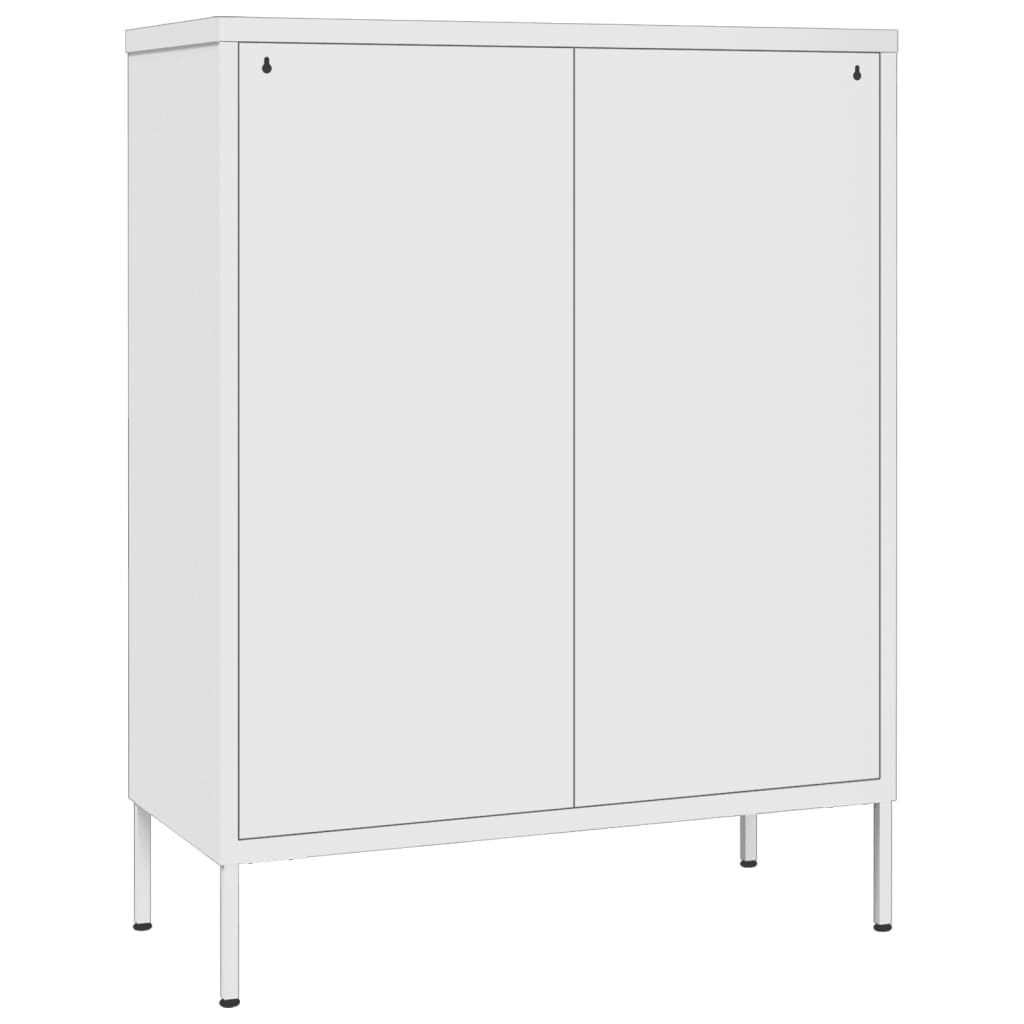 imagem de vidaXL Armário com gavetas aço 80x35x101,5 cm branco6