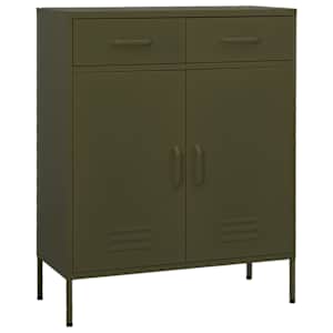 vidaXL hoiukapp, oliivroheline, 80 x 35 x 101,5 cm, teras
