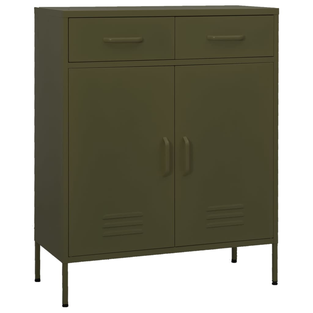 Armoire de rangement Vert olive 80x35x101,5 cm Acier