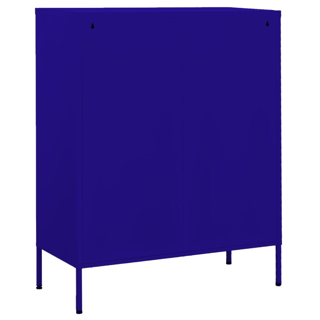 imagem de vidaXL Armário de arrumação aço 80x35x101,5 cm azul-marinho5