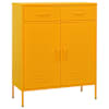 vidaXL hoiukapp, sinepikollane, 80 x 35 x 101,5 cm, teras