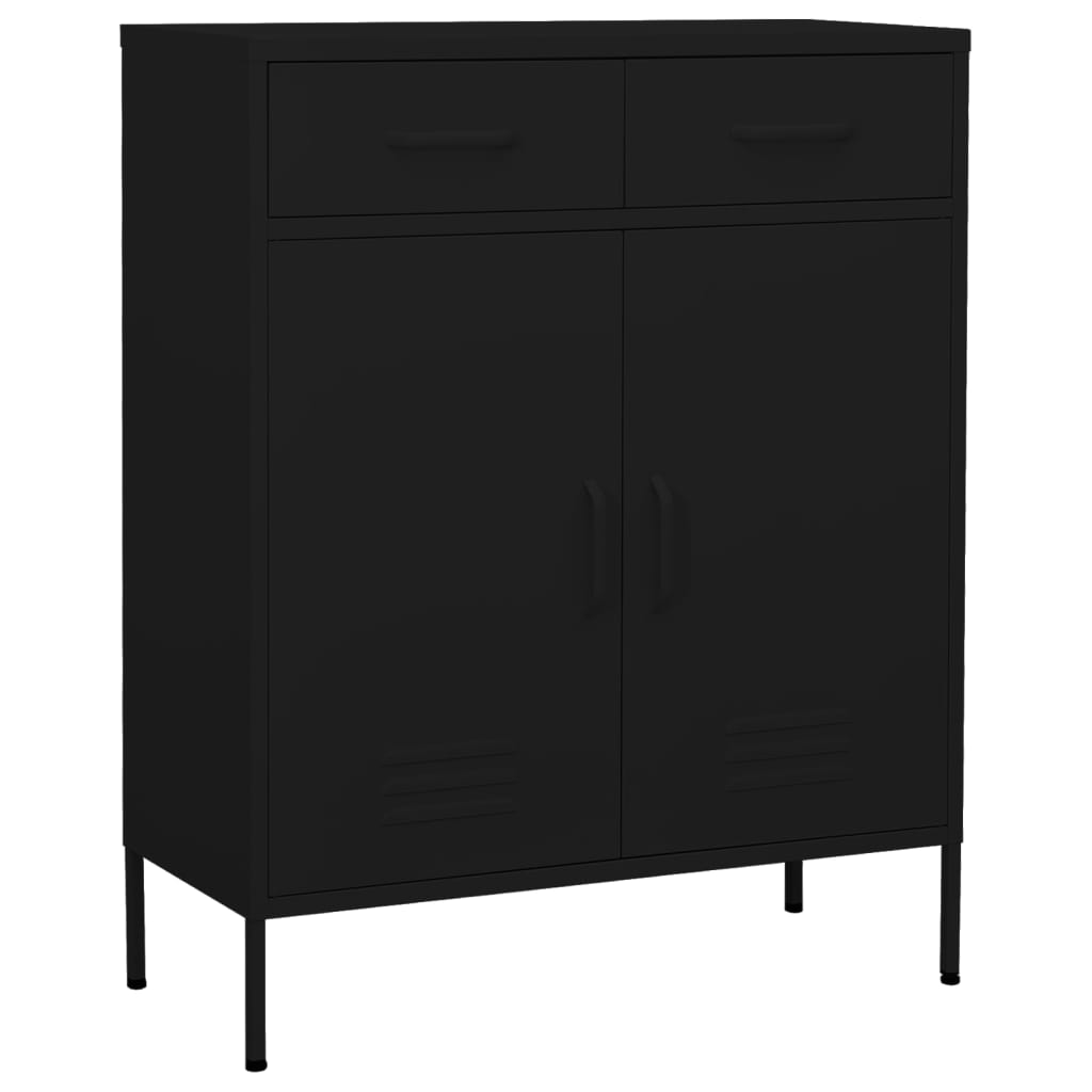 Photos - Wardrobe VidaXL Storage Cabinet Black 31.5"x13.8"x40" Steel 