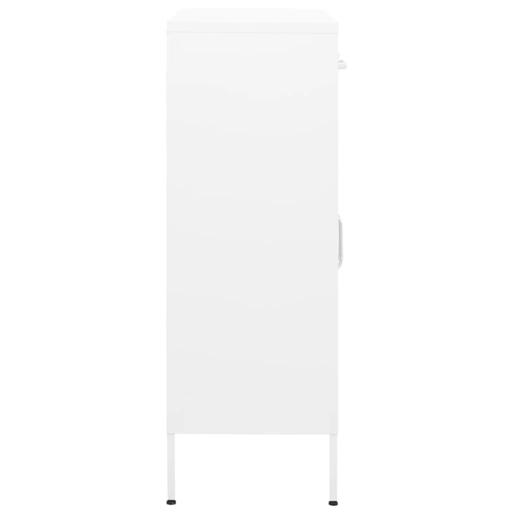 imagem de vidaXL Armário de arrumação aço 80x35x101,5 cm branco4