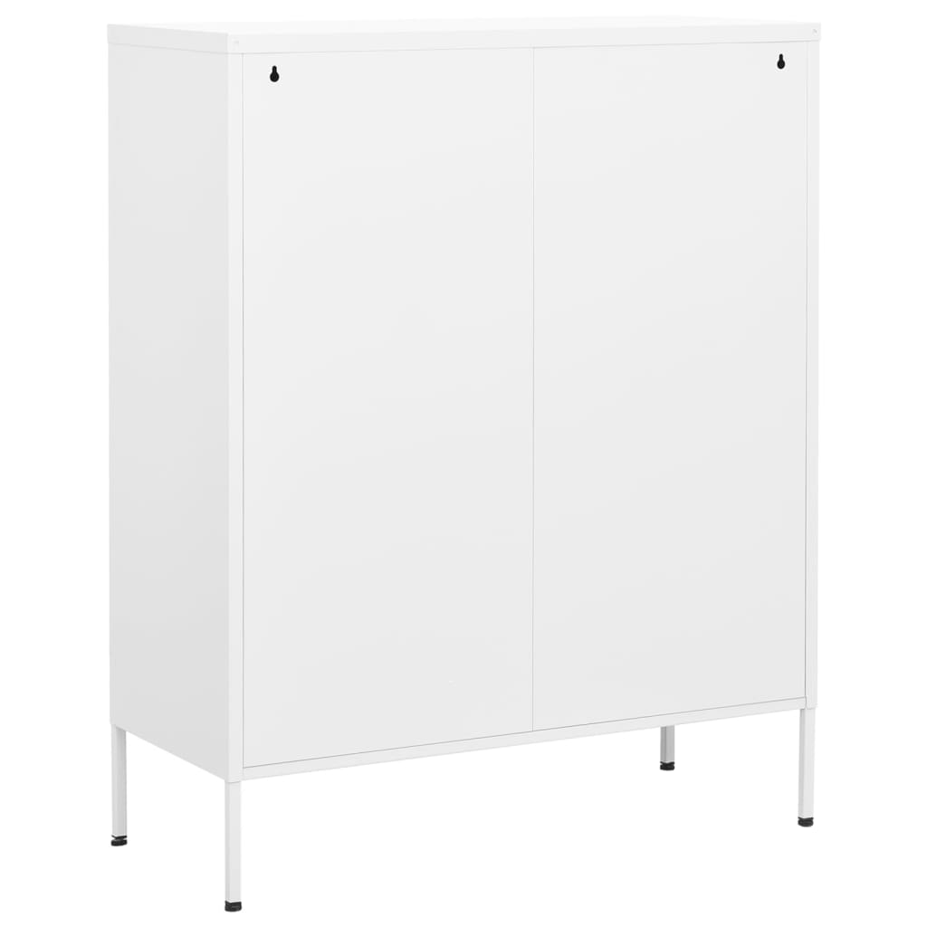 imagem de vidaXL Armário de arrumação aço 80x35x101,5 cm branco5