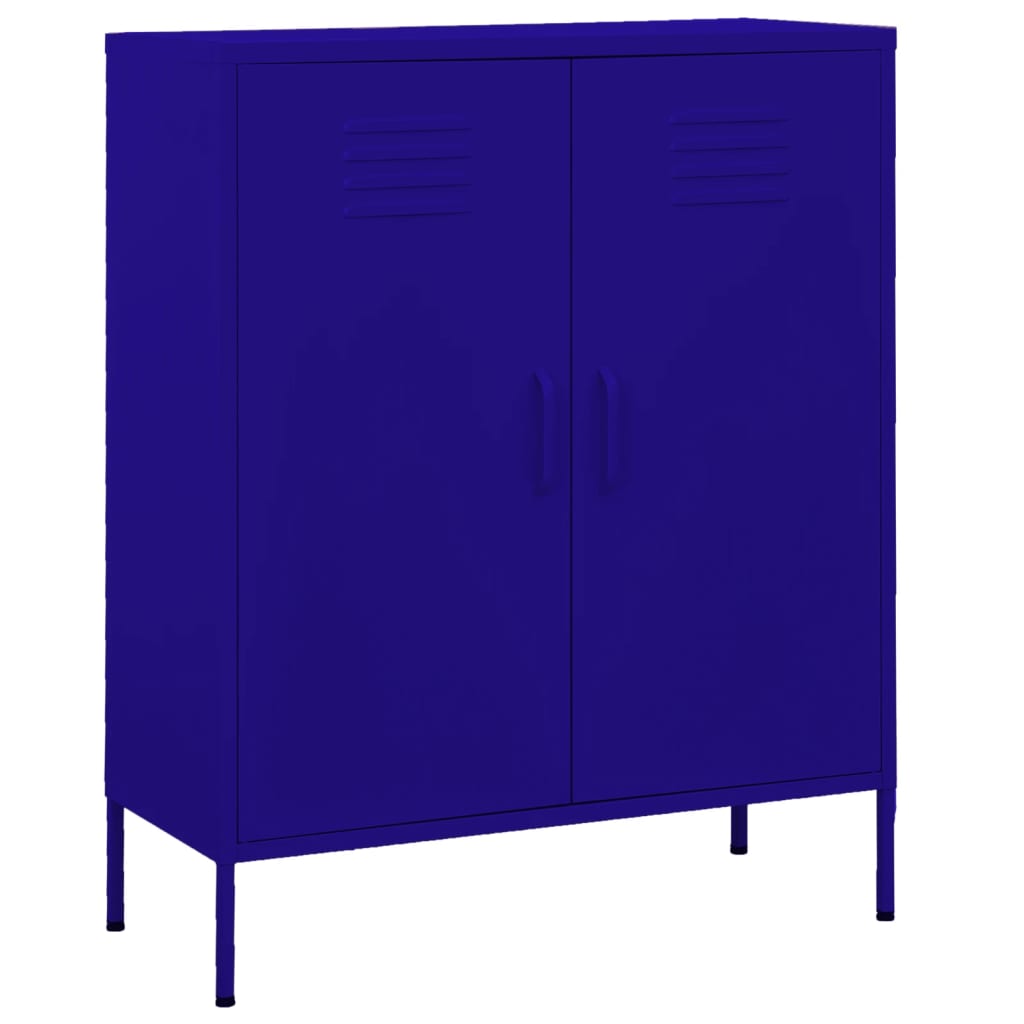 vidaXL Lagerschrank Marineblau 80x35x101,5 cm Stahl