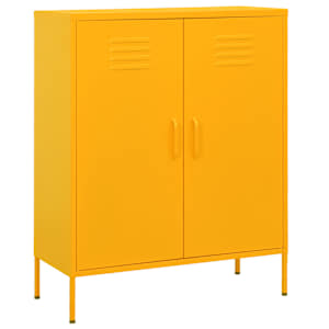 vidaXL hoiukapp, sinepikollane, 80 x 35 x 101,5 cm, teras