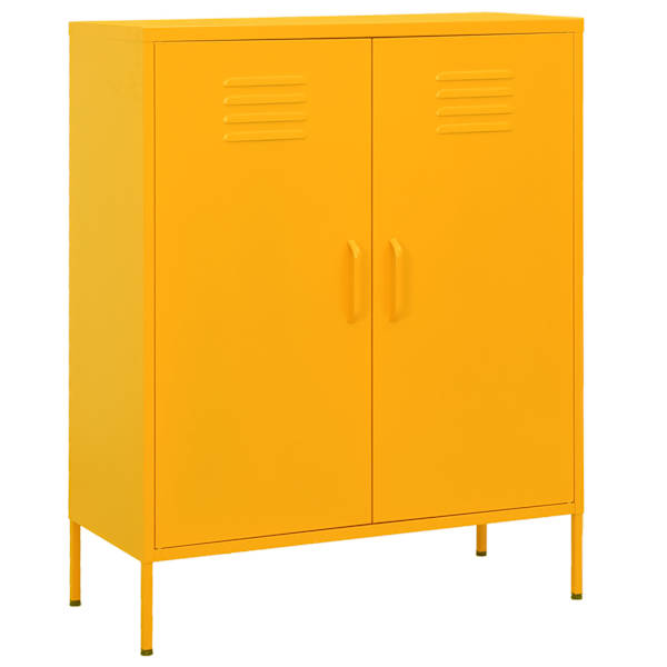 vidaXL hoiukapp, sinepikollane, 80 x 35 x 101,5 cm, teras