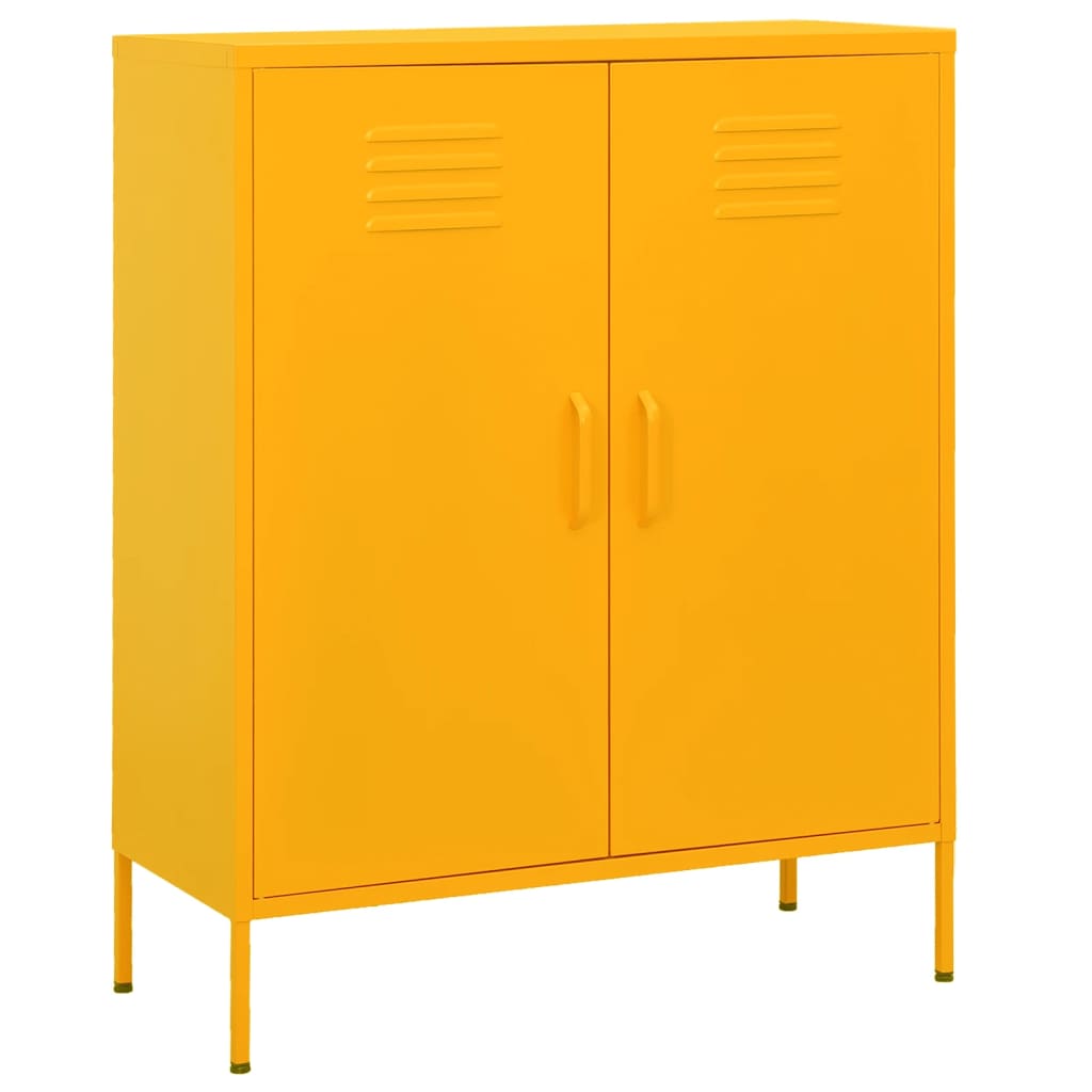 Vidaxl - vidaXL Armário de arrumação aço 80x35x101,5 cm amarelo mostarda