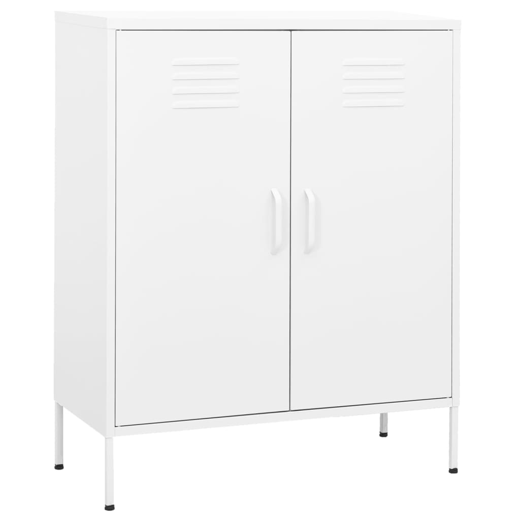 vidaXL Dulap de depozitare, alb, 80x35x101,5 cm, oțel