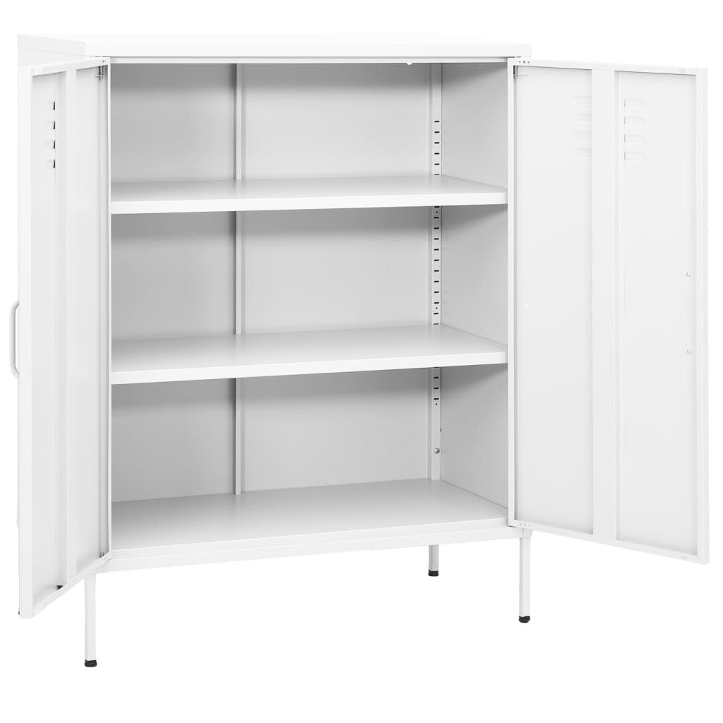 imagem de vidaXL Armário de arrumação aço 80x35x101,5 cm branco3