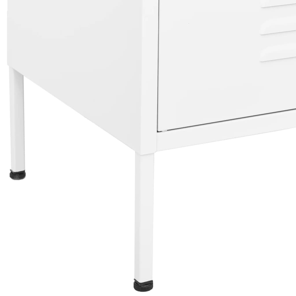 imagem de vidaXL Armário de arrumação aço 80x35x101,5 cm branco7