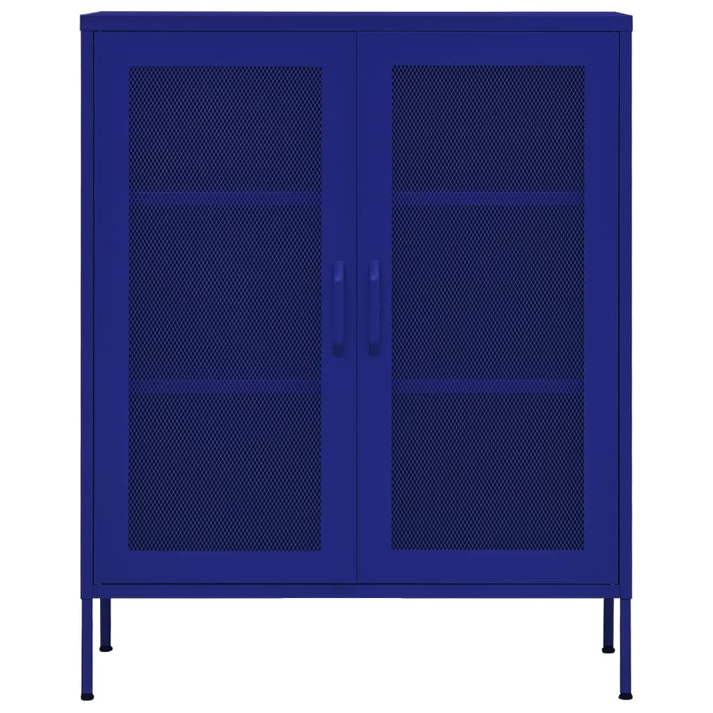 imagem de vidaXL Armário de arrumação aço 80x35x101,5 cm azul-marinho4