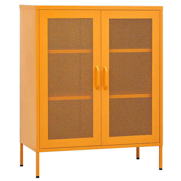 vidaXL hoiukapp sinepikollane 80 x 35 x 101,5 cm terasest
