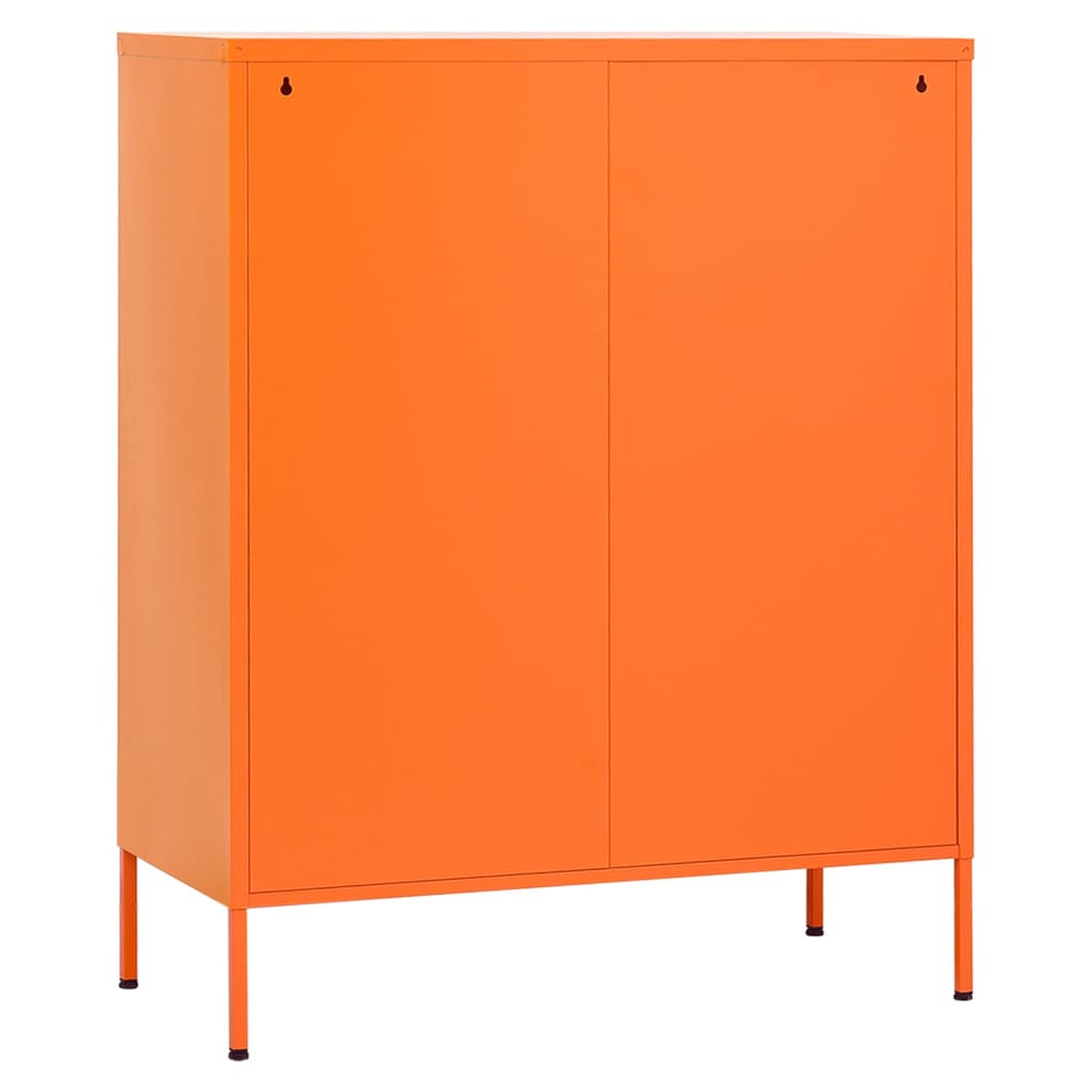 imagem de vidaXL Armário de arrumação aço 80x35x101,5 cm laranja7