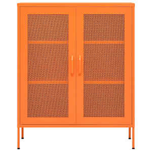 Úložná skříň oranžová 80 x 35 x 101,5 cm ocel - obrázek 3