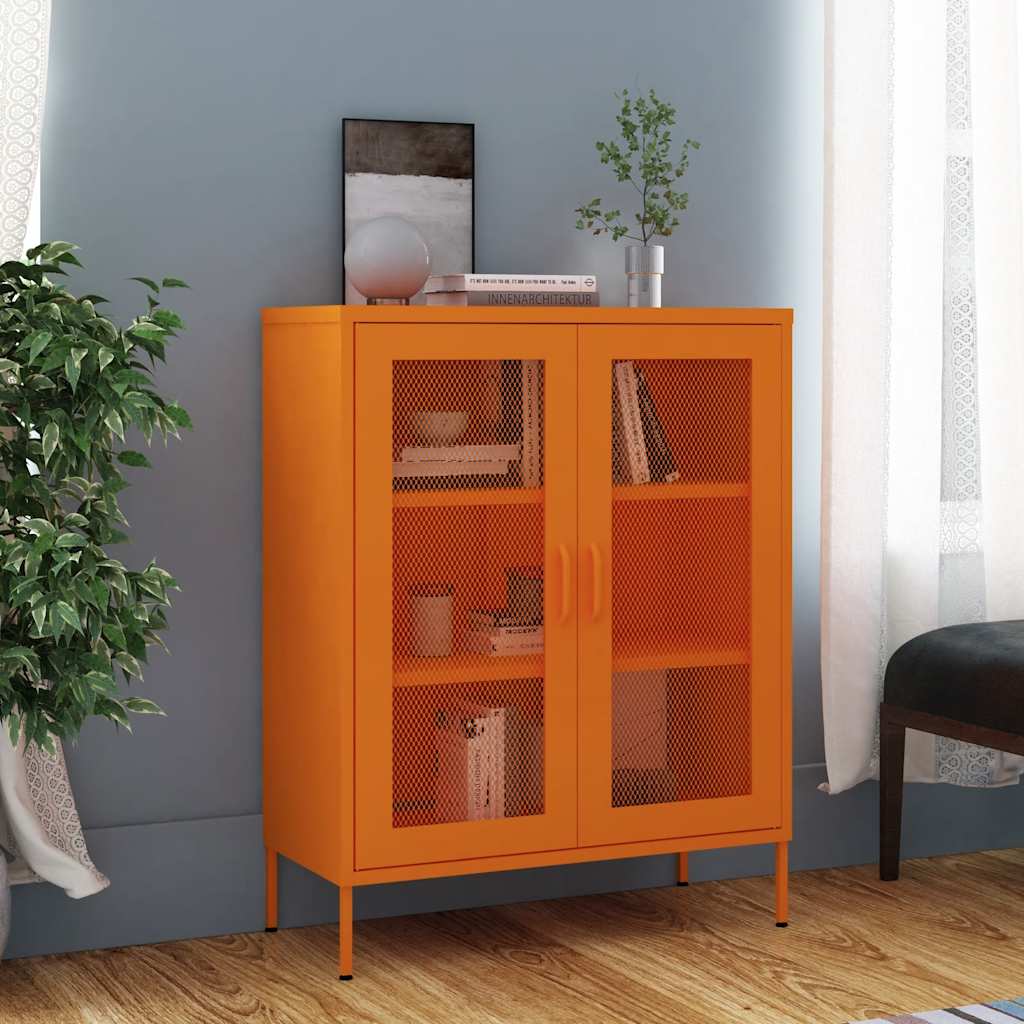 vidaXL Varastokaappi oranssi 80x35x101,5 cm teräs